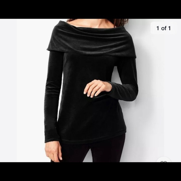 Talbots Tops - Talbot’s Luxe off the shoulder velour top